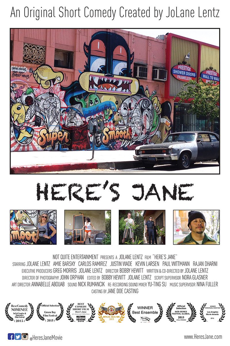 HeresJaneMovie's tweet photo. Excited to announce that @HeresJaneMovie is an Official Selection of Los Angeles CineFest https://t.co/NzHuG6bLg2