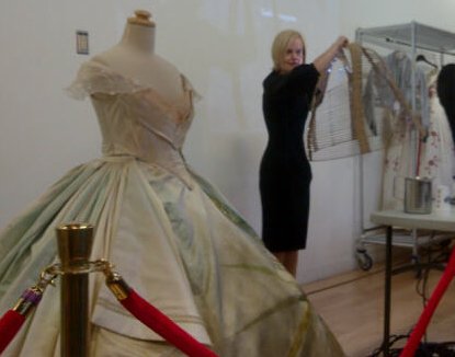 JasonBCyrus's tweet photo. She wore what?! @Ingrid_Mida showing us hoop skirts & other treasures during @CanadianOpera #operatalks #latraviata https://t.co/Ix1bdpuWrl