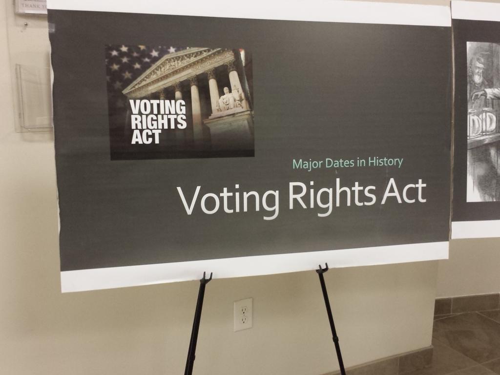 MachugaMSU's tweet photo. We are honored to host the Voting Rights Act exhibit in our lobby. @montclairstateu @MSUResLife @MSUVOTES https://t.co/JwggpssViu
