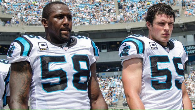 BSimmons25's tweet photo. Thomas Davis +Luke Kuechly is 
Brian Urlacher &amp; Lance Briggs reincarnated!!!! https://t.co/GI2qwUMbLR