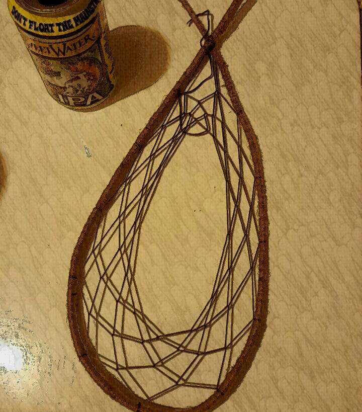 TheCactusTree's tweet photo. Working on a new #dreamcatcher. Looks more like a badminton racket.  Womp  Womp.. #native #art https://t.co/0wMz0mol1Z