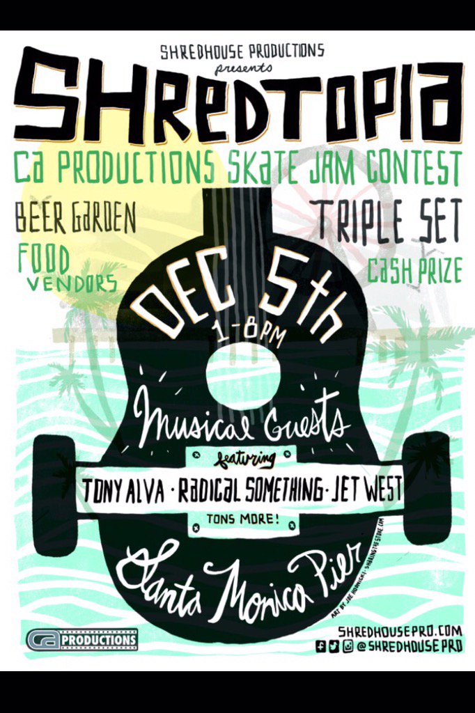 shredtopiafest's tweet photo. Join us on the iconic Santa Monica Pier this December 5th! #ShredtopiaFest https://t.co/zUKLTJJNPr