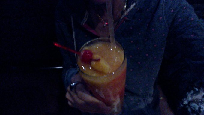 Oh yes Bahama mama with alcohol this time. Super full.  I ate way to much shrimp. https://t.co/YHnKq<a href="/tag/ftft"class="tags"><span>#ftft</span></a>
