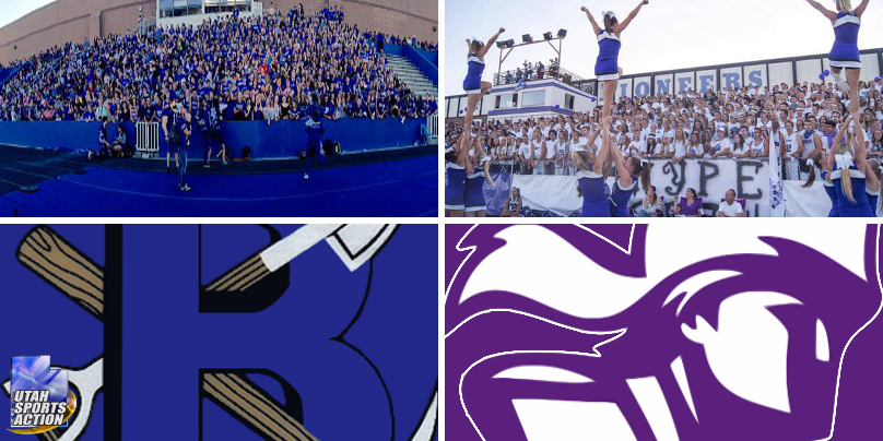 UTSportsAction1's tweet photo. Student section playoffs (2015): Round of 4. 
#RT for Bingham Miners 
#Favorite for Lehi Pioneers https://t.co/n10Kpu6yHY