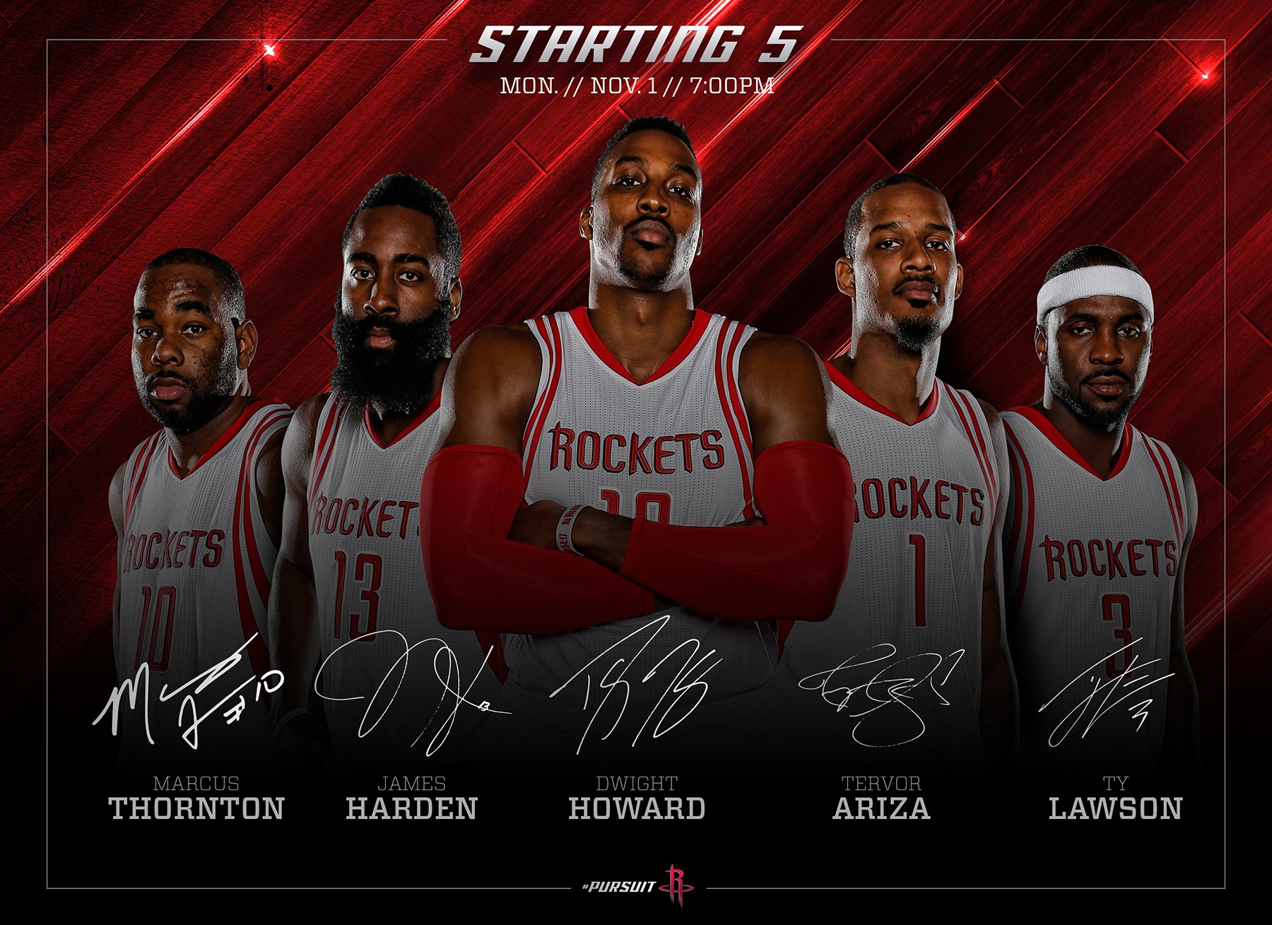 Houston Rockets on Twitter "Rockets starters F TrevorAriza F