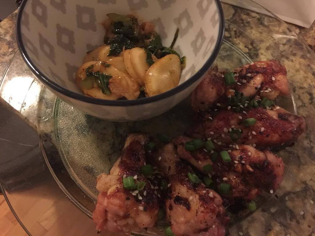 ixloc's tweet photo. Spicy Korean chicken! #imadefood #foodporn  #dinner https://t.co/VkDfmSUhYw https://t.co/V6ih2bdlOJ