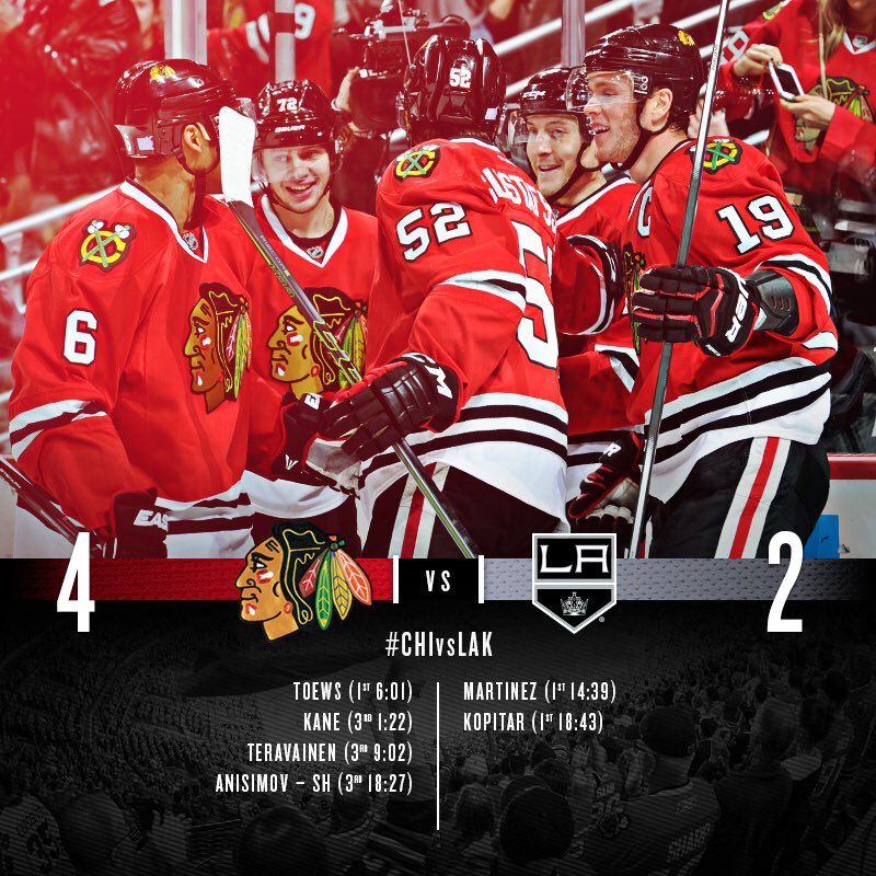 NHLBlackhawks's tweet photo. #HAWKSWIN https://t.co/EoFop46GNz