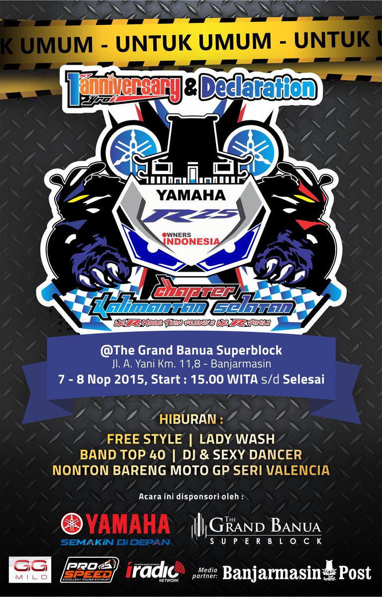 Yamaha R25 Owner Indonesia's Declaration &amp; NonBar Motto GP Seri Valencia on Saturday n Sunday, Nov 7th &amp; 8th  2015