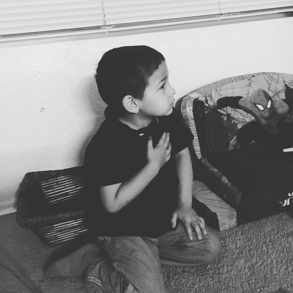 soto_dave's tweet photo. Owen showing respect while watching our National Anthem being sung on @ESPNNFL #respect #america #thankful #mnf https://t.co/bYvw8ElJxY