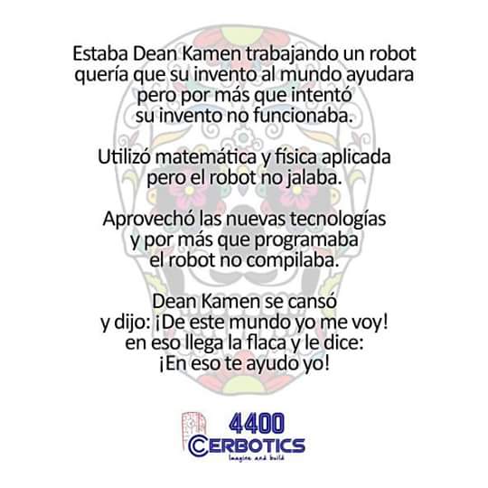 Cerbotics4400's tweet photo. 🌸💀 Calaverita a Dean Kamen 💀🌸
#DiaDeMuertos #Calaveritas #FIRSTMexico #Cerbotics4400 #MoreThanRobots #MakeItLoud https://t.co/PJNiROZIUS