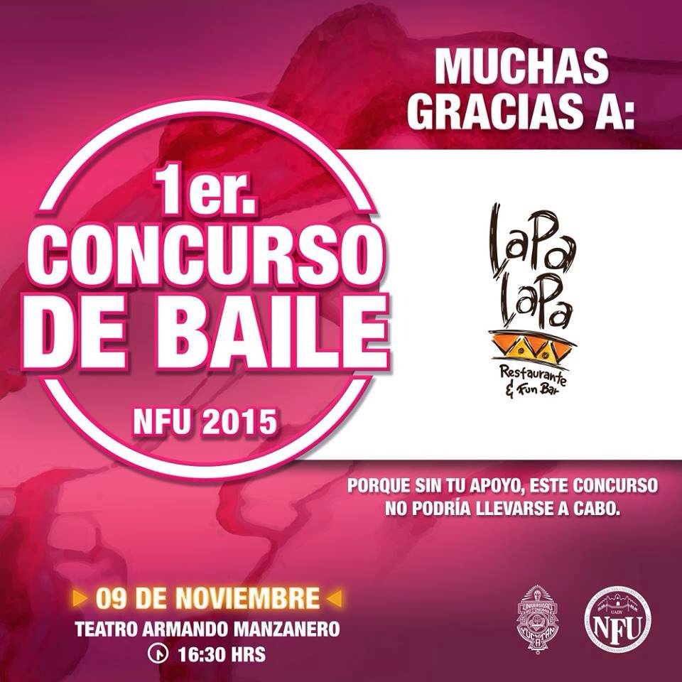NFUuady's tweet photo. ¡Muchas gracias a nuestros patrocinadores por hacer posible el "1er Concurso de Baile NFU" https://t.co/VSD7W5lsTT
