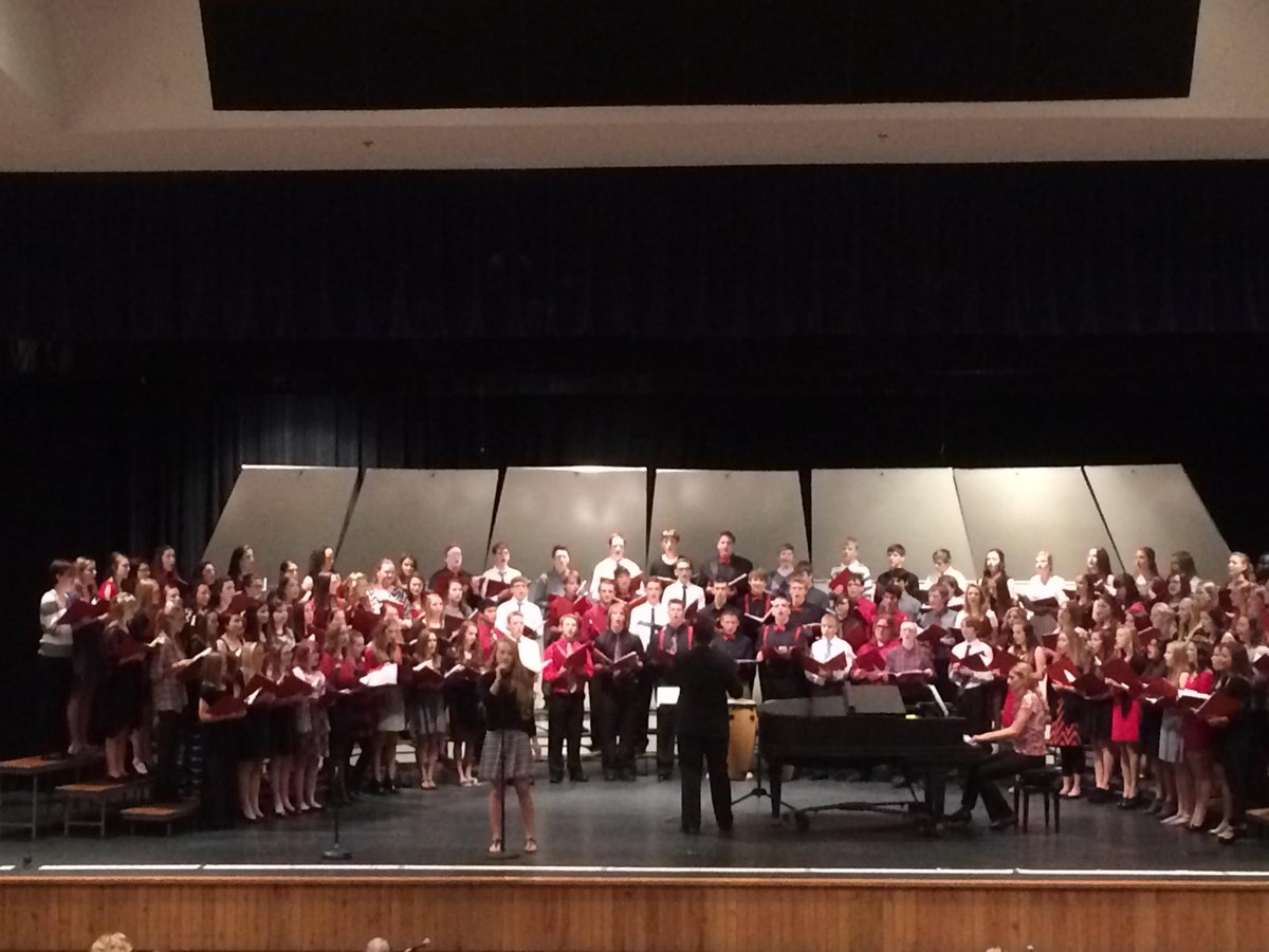 Attending a GREAT high school vocal concert. Great job Mr. Frew, Ms. Brooks, and high school choir! #aurorahuskies