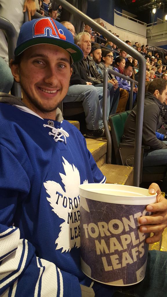 ashleecali's tweet photo. @MapleLeafs Johns celebrating his 24th bday with his fav team!#letswinhimsomething #diehardfan #torontomapleleafs https://t.co/wzIDKyuHdC
