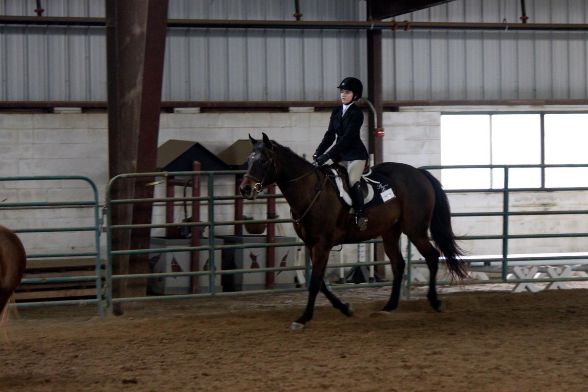 Great job to freshman Maddie Rizzo! You're improving every show, and we're all so proud 💙❤️ #AUEQ