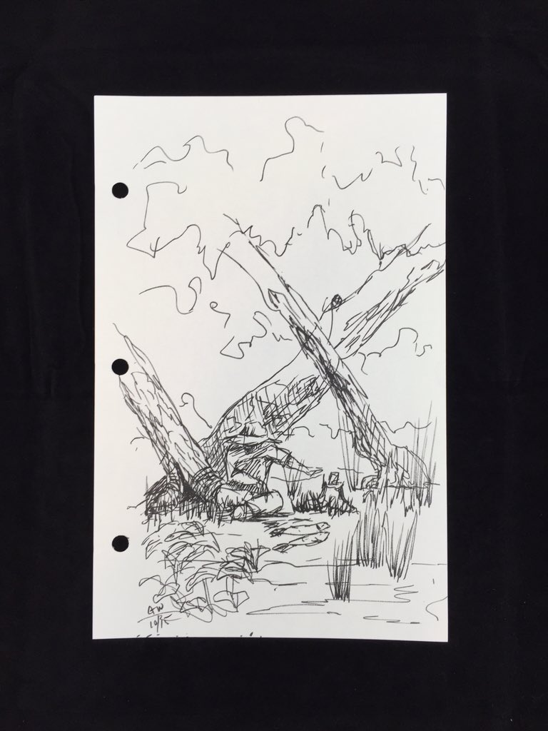 RH90Pens's tweet photo. @sailor_1911 #brushpen #sketch #art @craneandco #cranepaper @tombihn #fieldjournal #landscape #louisianalandscape https://t.co/ciZu0QxBle