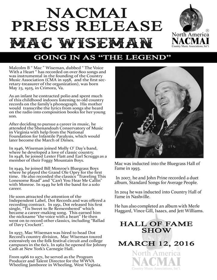 #nacmai #nacmai2016 press release #macwiseman RT