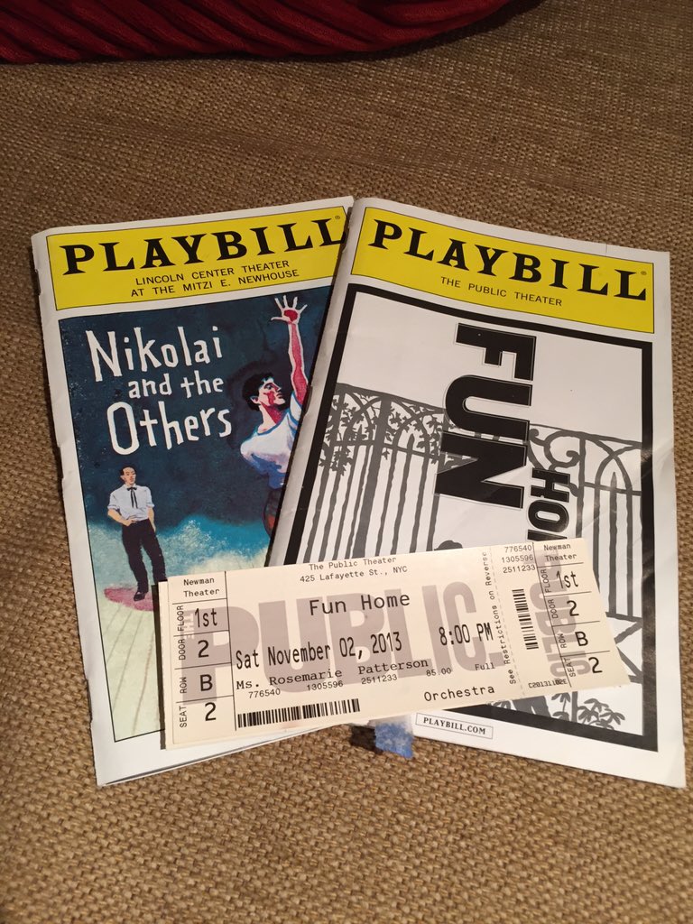 rpatts12's tweet photo. Found while cleaning. It was a good 6 mths for theater @cerveris @funhomemusical #rememberingthefirsttime https://t.co/IpRAKPiAt9