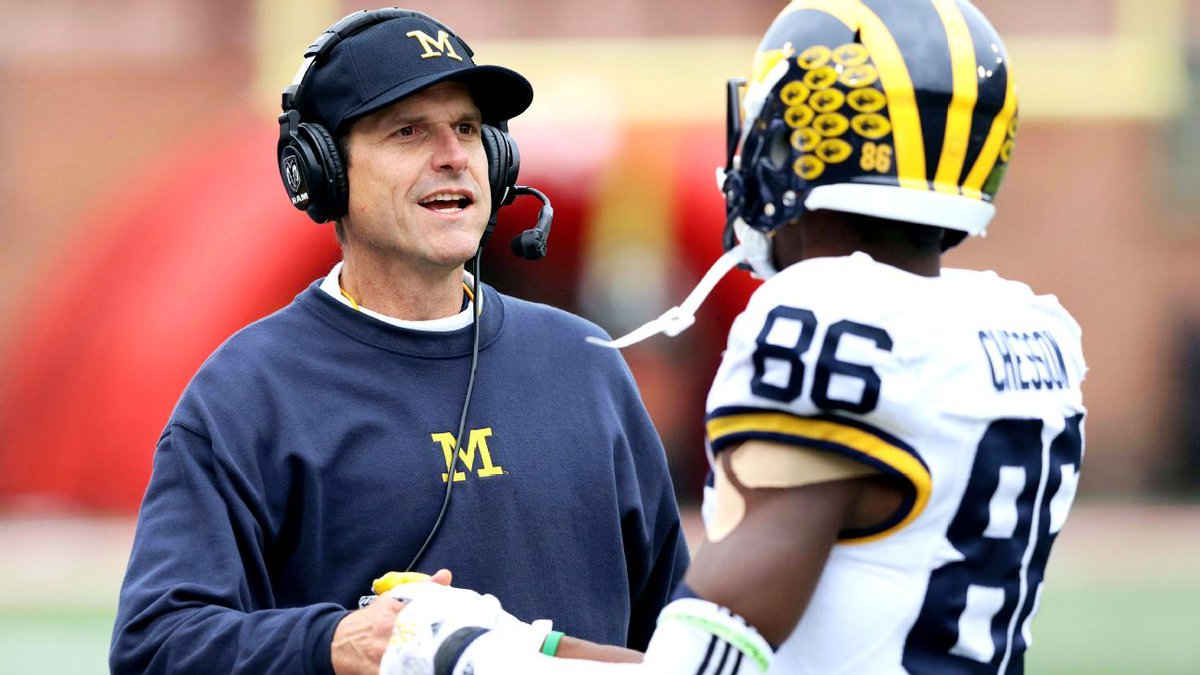 espn's tweet photo. "I take a vitamin every day. It's called a steak."

Jim Harbaugh's four "natural steroids": https://t.co/fvotmz8wU2 https://t.co/W0DaTGdcjf