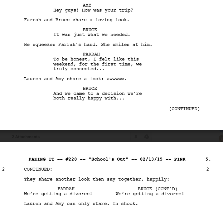FakingItWriters's tweet photo. ....yay? #FakingItLive #scriptshots https://t.co/GwwozpODRH