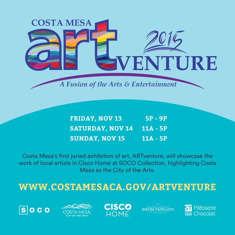 SOCOandTheOCMix's tweet photo. ARTventure is coming to #SOCOCollection Nov 13th-15th. For details visit https://t.co/MHXg3wsjCO https://t.co/kBeaYhgHGu