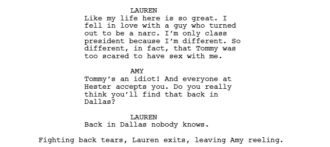 FakingItWriters's tweet photo. Poor Lauren! #FakingItLive #scriptshots https://t.co/XXAUwH1cWY