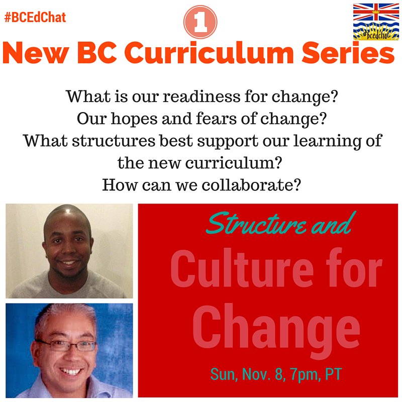 bcedchat's tweet photo. Pt. 1 New #bcedchat BC Curriculum Series coming Sun, Nov. 8. 7pm PT w/ mods @craigmah @KennethHeadley https://t.co/AIDMIliAo3