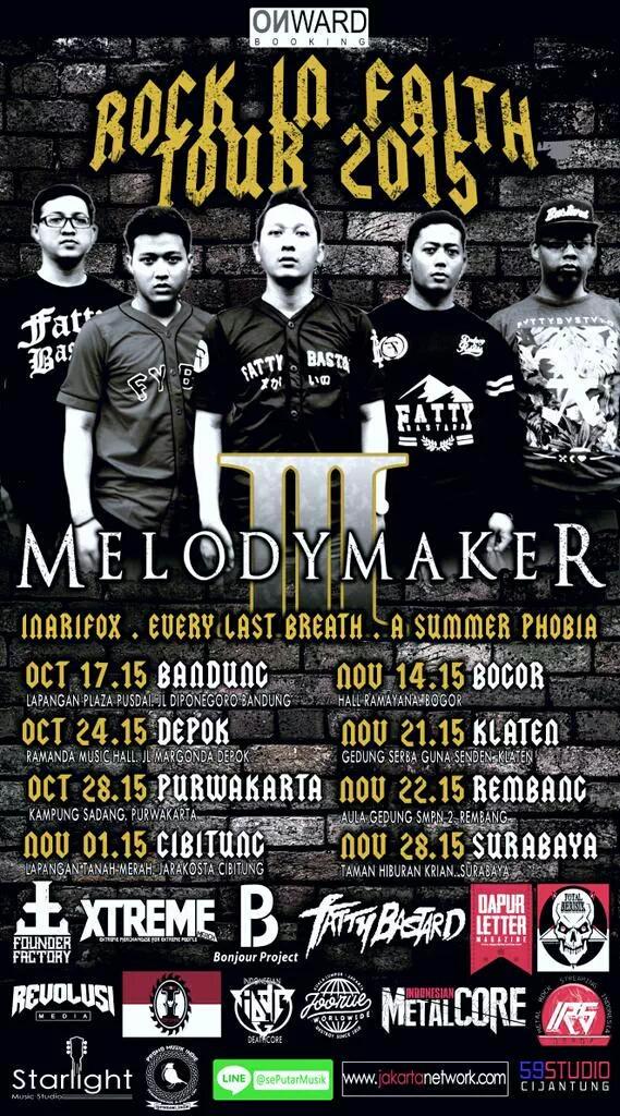 Revolusi99's tweet photo. MELODY MAKER bakal lanjutkan promo tour album ke3 mereka pd tgl 14.11.2015 di HALL RAMAYANA Bogor #RVLSINFO https://t.co/OfY1ivHgjX