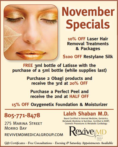 ReviveMD's tweet photo. November specials are here! 805-771-8478 https://t.co/FOUB1Sz37a