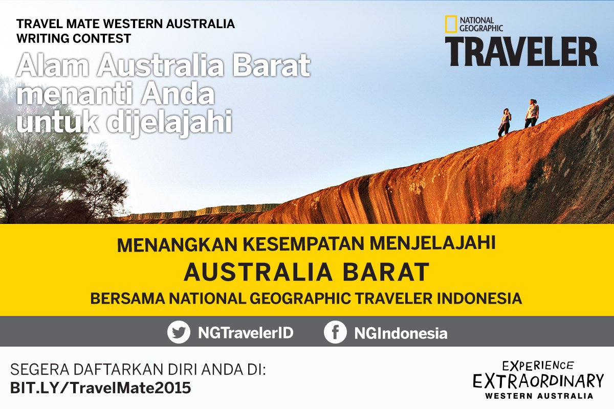 Sahabat Traveler suka menulis cerita perjalanan? AYO Ikuti #NGTravelMate melalui bit.ly/TravelMate2015