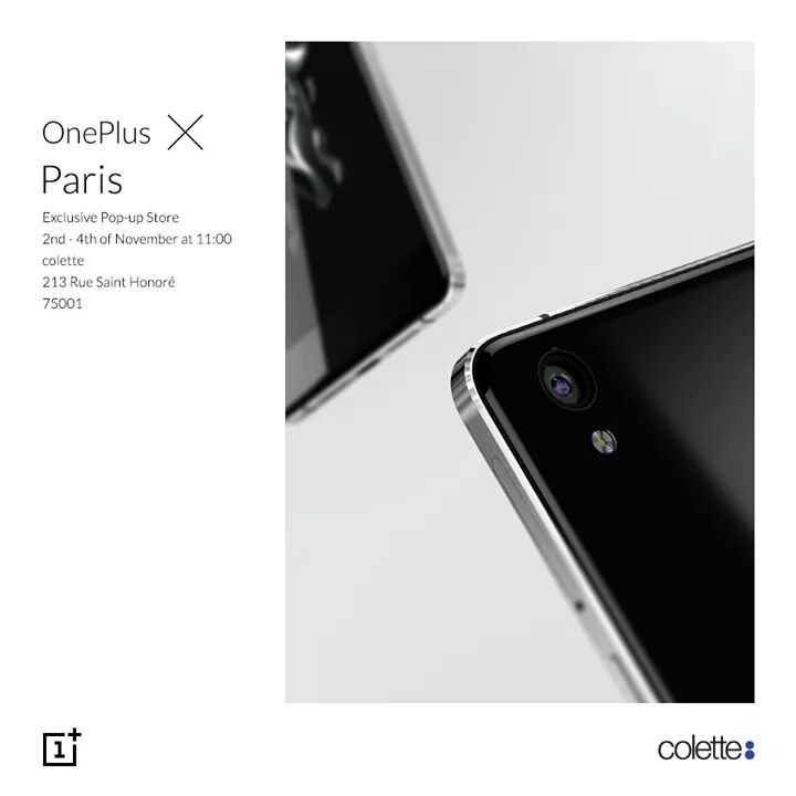 oneplus_fan's tweet photo. Deuxième et avant dernière journée de vente exclusive chez Colette ! #OnePlusX #OnePlusXcolette https://t.co/bjSypWCW2c
