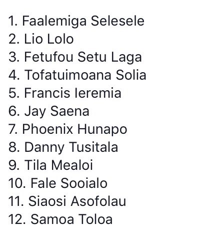 manusamoarugby's tweet photo. Selected Samoa 7s team https://t.co/LdS5bVDHVW