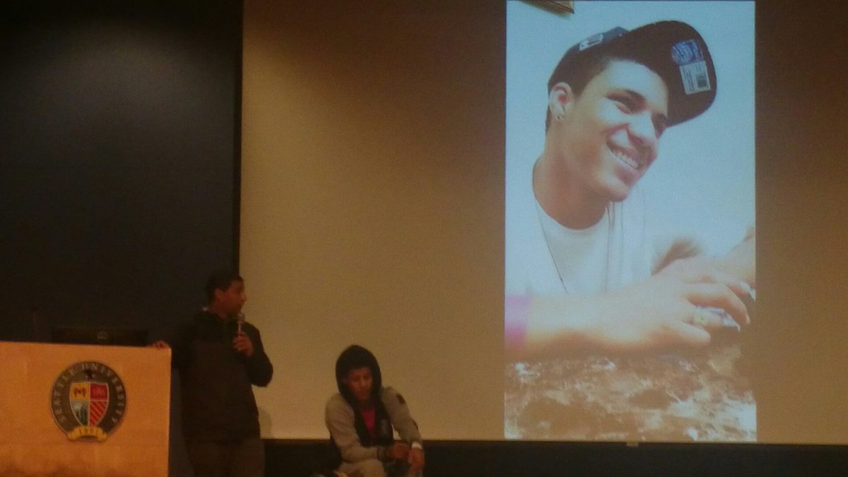 LovDancSubvrt's tweet photo. #BrysonChaplin and #AndreThompson speaking at #Seattle U! #BLM_SEA #Olympia https://t.co/a3f5jVYF8B