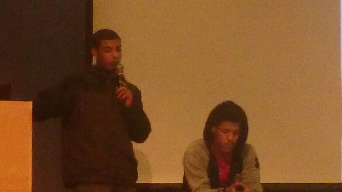 LovDancSubvrt's tweet photo. #BrysonChaplin and #AndreThompson speaking at #Seattle U! #BLM_SEA #Olympia https://t.co/a3f5jVYF8B