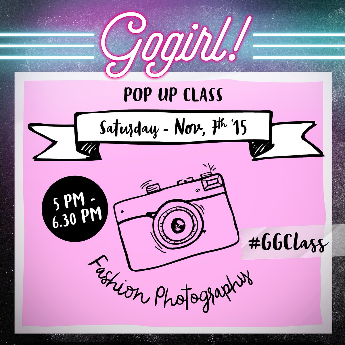 Fashion Photography with Gogirl! Team, Sabtu 7 Nov, 5pm, Class Fee: Rp 50.000/ person