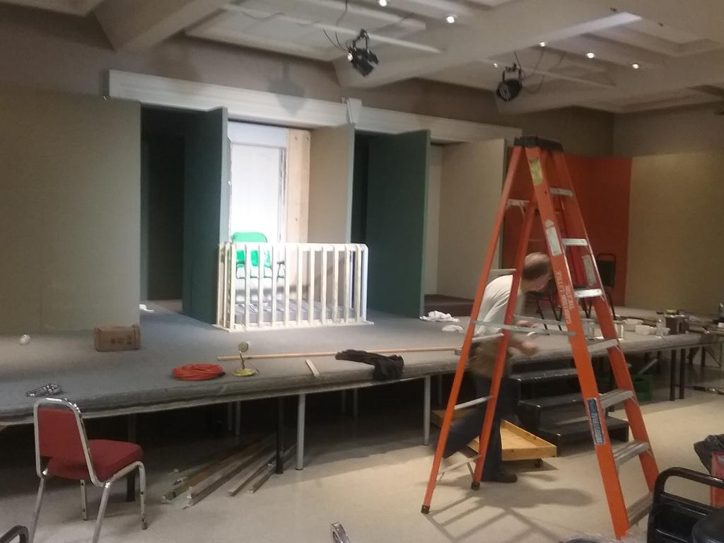 rev_danb's tweet photo. #garrisonlittletheatre getting ready for Mrs. Parliament's Night Out. Opens Friday https://t.co/2HqHWkSyu8