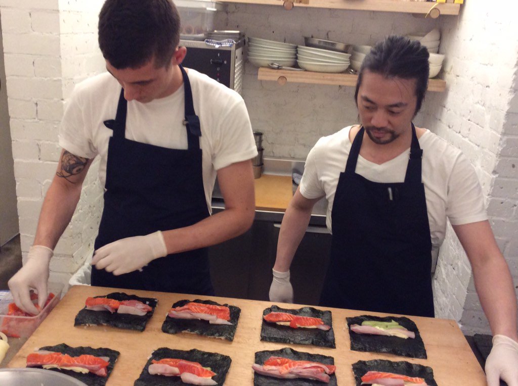 maxsmith38's tweet photo. Learning how to make sushi with the O.G sushi don ! https://t.co/PL9scr3j6g