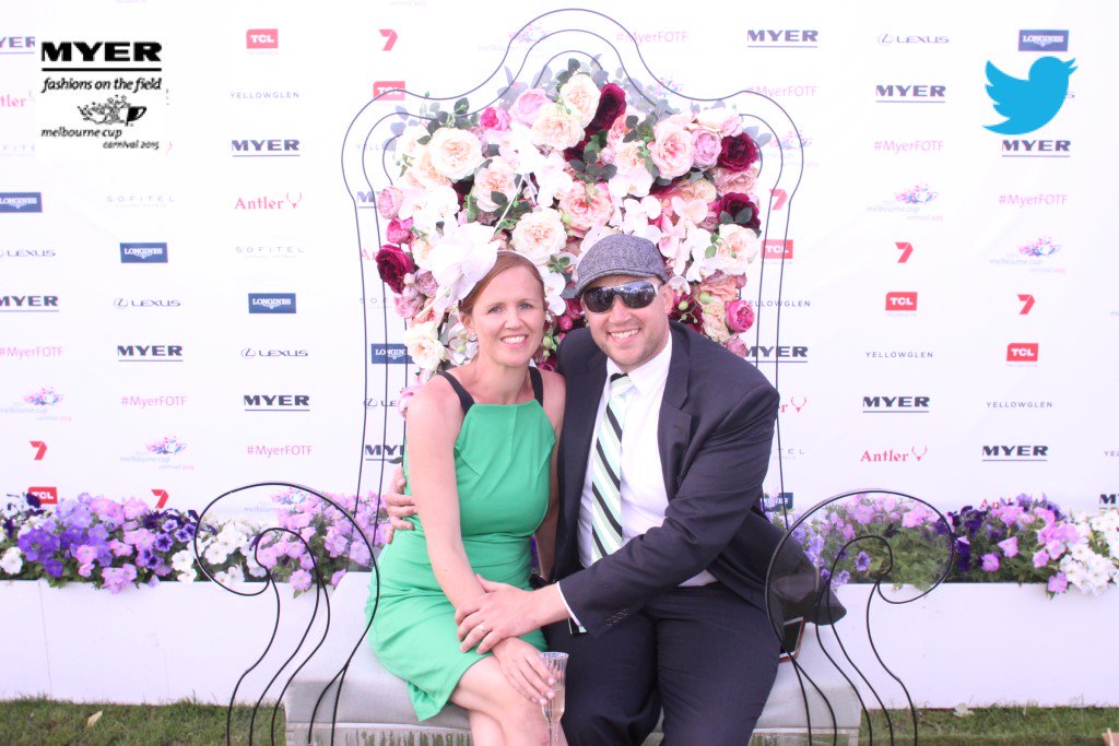 myerFOTF's tweet photo. Fun &amp; fashion at @flemingtonVRC #MyerFOTF #EmiratesMelbourneCup #MelbourneCup https://t.co/fv82jqAaS8