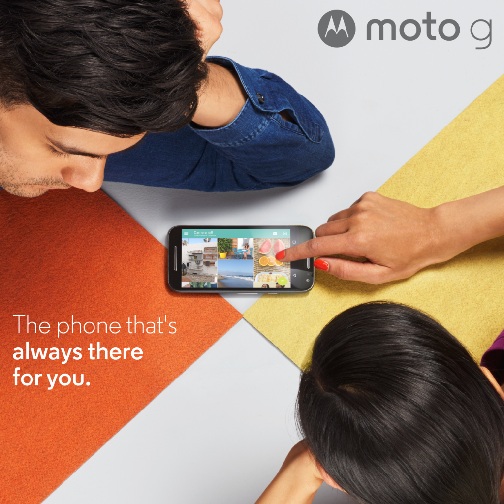 motorolaindia's tweet photo. Equipped with Corning Gorilla Glass, the #MotoG (3rd Gen.) always has your back! Get it now: https://t.co/lVr5yudMmA https://t.co/xm0MzPxP6L