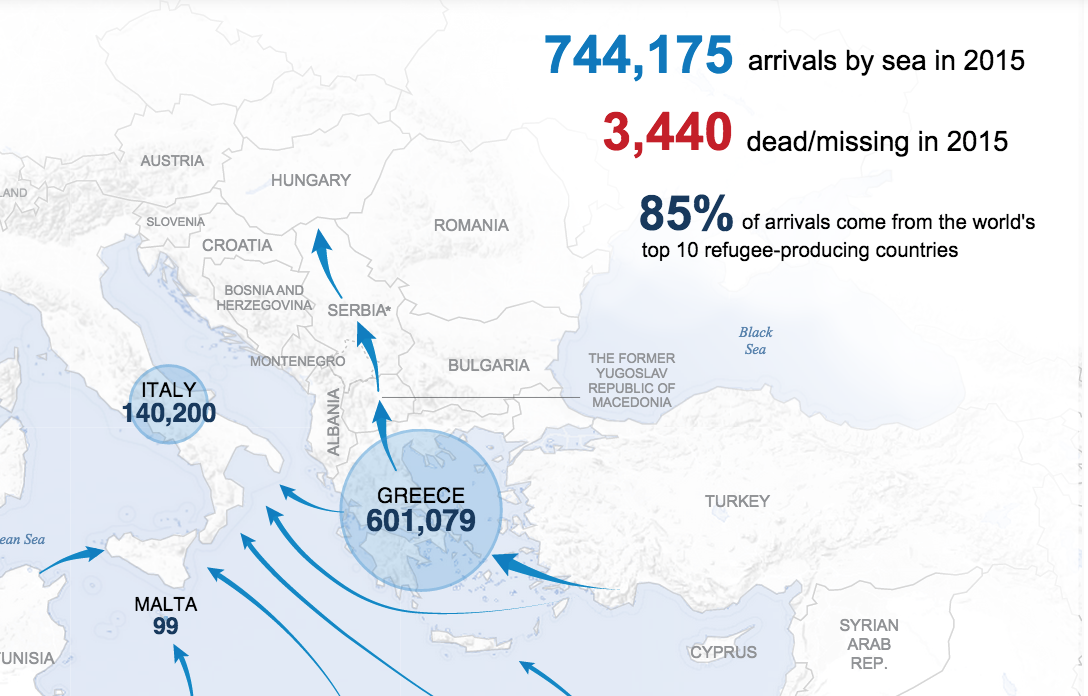 SybellaWilkes's tweet photo. Map: Unprecedented numbers of refugees crossing into Europe https://t.co/WRrEEZWehv