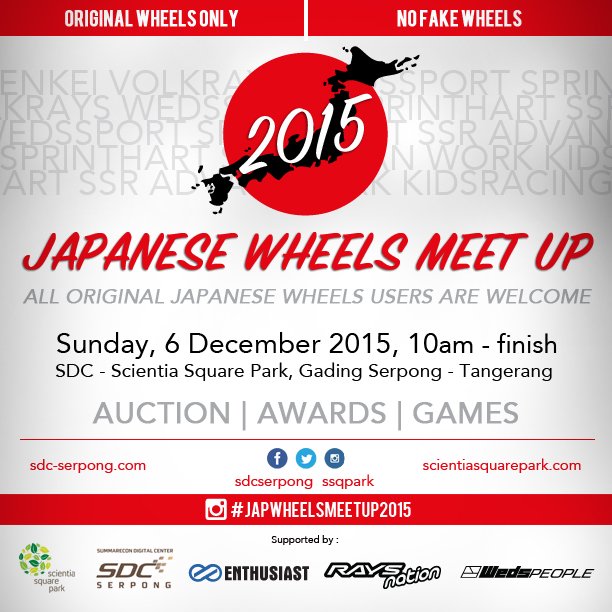 Japanese Wheels Meet Up 2015 - Scientia Square Park, 6.12.2015 - #JapWheelsMeetUp2015 @SSQPARK <a href="/SDCSerpong/">SDC Serpong</a>