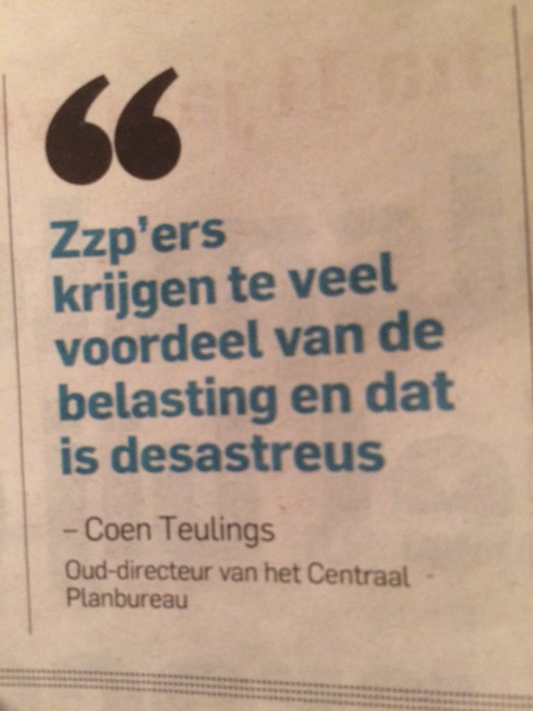 Zzp'ers krijgen teveel belastingvoordeel. Is dat zo? #vandaaginAD #coenteulings