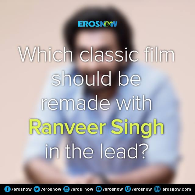ErosInnovation's tweet image. If a classic film had to be remade with @RanveerOfficial as the lead, which film would it be?#DiscussionQuestion
