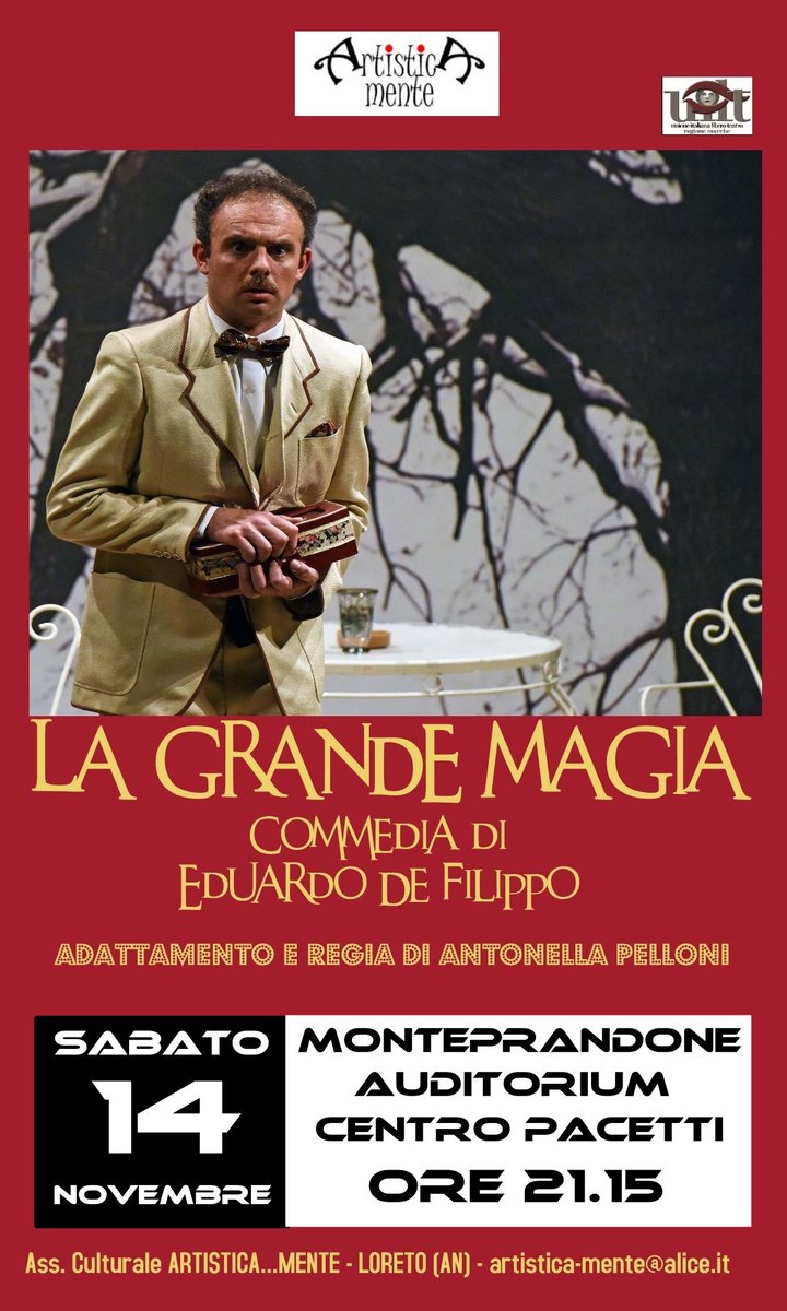 AntoPelloni's tweet photo. Ami Eduardo? Ti aspettiamo a #Monteprandone #centropacetti con #LaGrandeMagia divertimento, emozione #ArtisticaMente https://t.co/tGgiO7rh2N