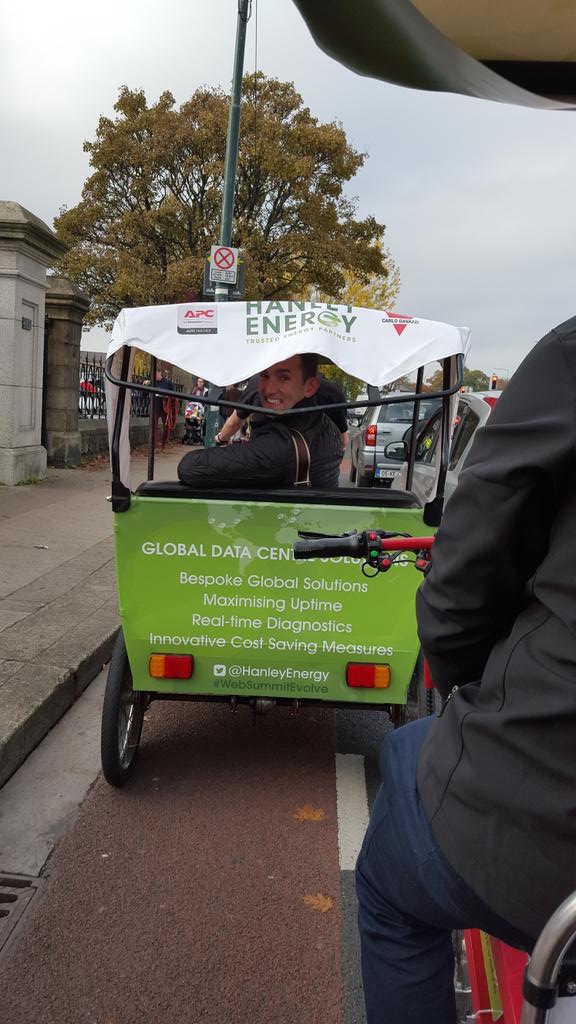 TBFcentral's tweet photo. Brilliant taxi service from #ecoadvertising.ie thank you #WebSummit with @DaveDoyle16 https://t.co/U9TNiGurWb