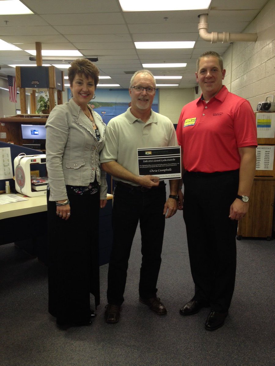 GMS teacher Mr. Campbell awarded <a href="/gef_gw/">GW Edu. Foundation</a> grant for the middle school and high school robotics teams!