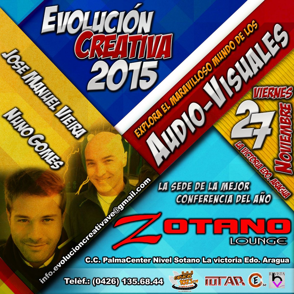 Evolucion_C's tweet photo. @zotanolounge sede oficial de la mejor conferencia del año #evolucioncreativa2015 https://t.co/e4ilxp3gXz