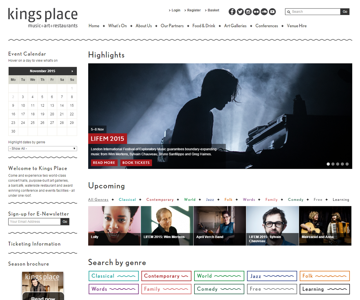 Our website has had a mini makeover! We hope it's easier to navigate now. Take a look > kingsplace.co.uk