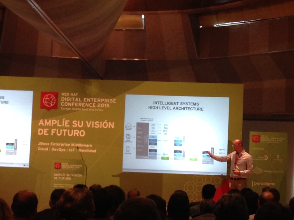 licortes_redhat's tweet photo. @davidbericat - construyendo sistemas inteligentes para #iot con #redhat #jboss #rhdec https://t.co/UxeX2tNadN