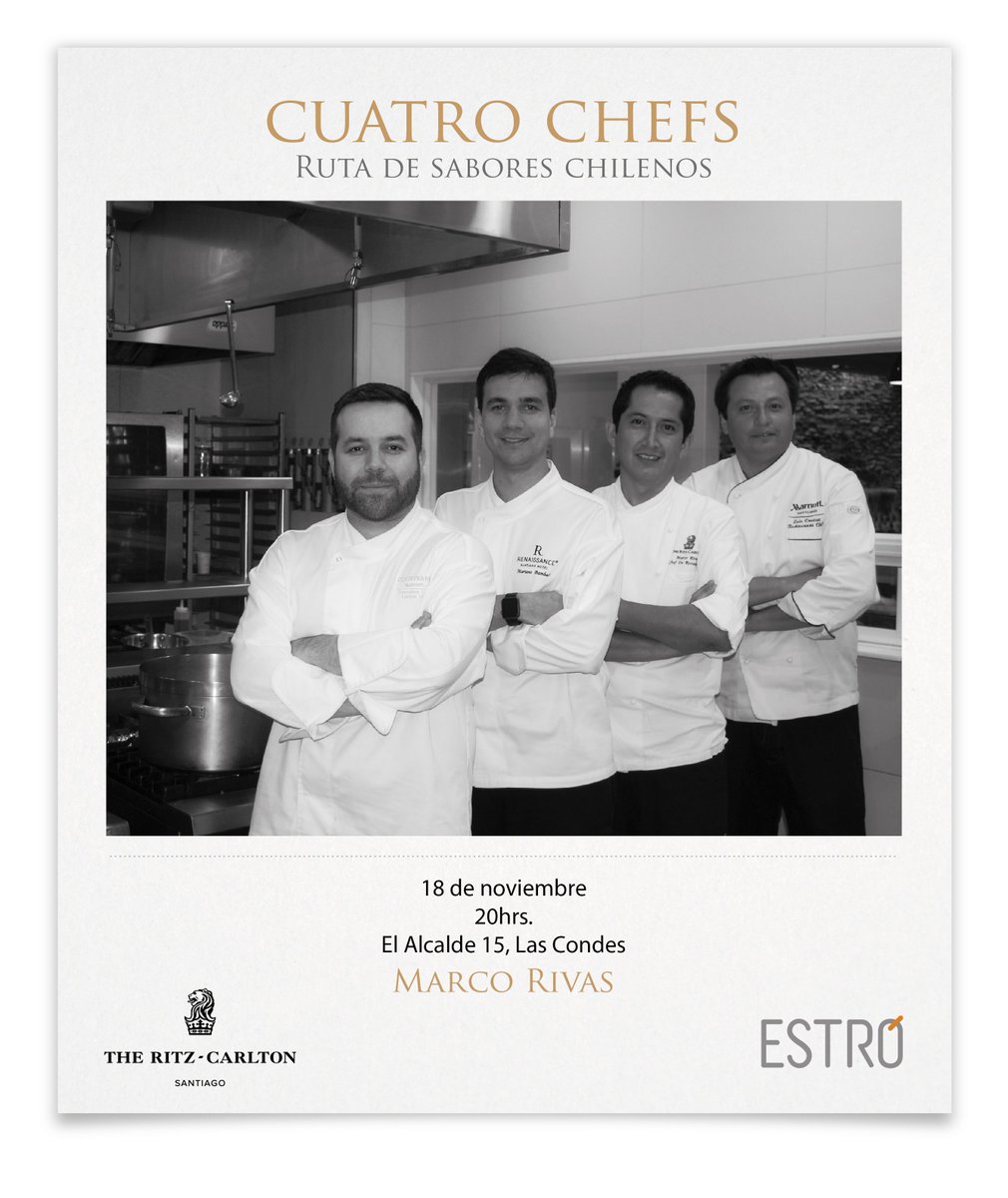LorenzoSolanoP's tweet photo. Imperdible #RutadeSaboresChilenos este 18 de noviembre en @EstroSantiago #4Chef https://t.co/kWQ999CBKi