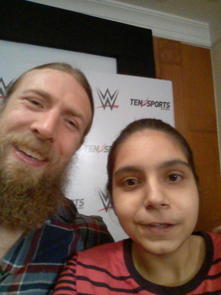 HMunjal's tweet photo. Thanks again to @ten_sports and @WWEIndia for this opportunity! @WWEDanielBryan #YesYesYes https://t.co/Tf1ATtVnlk